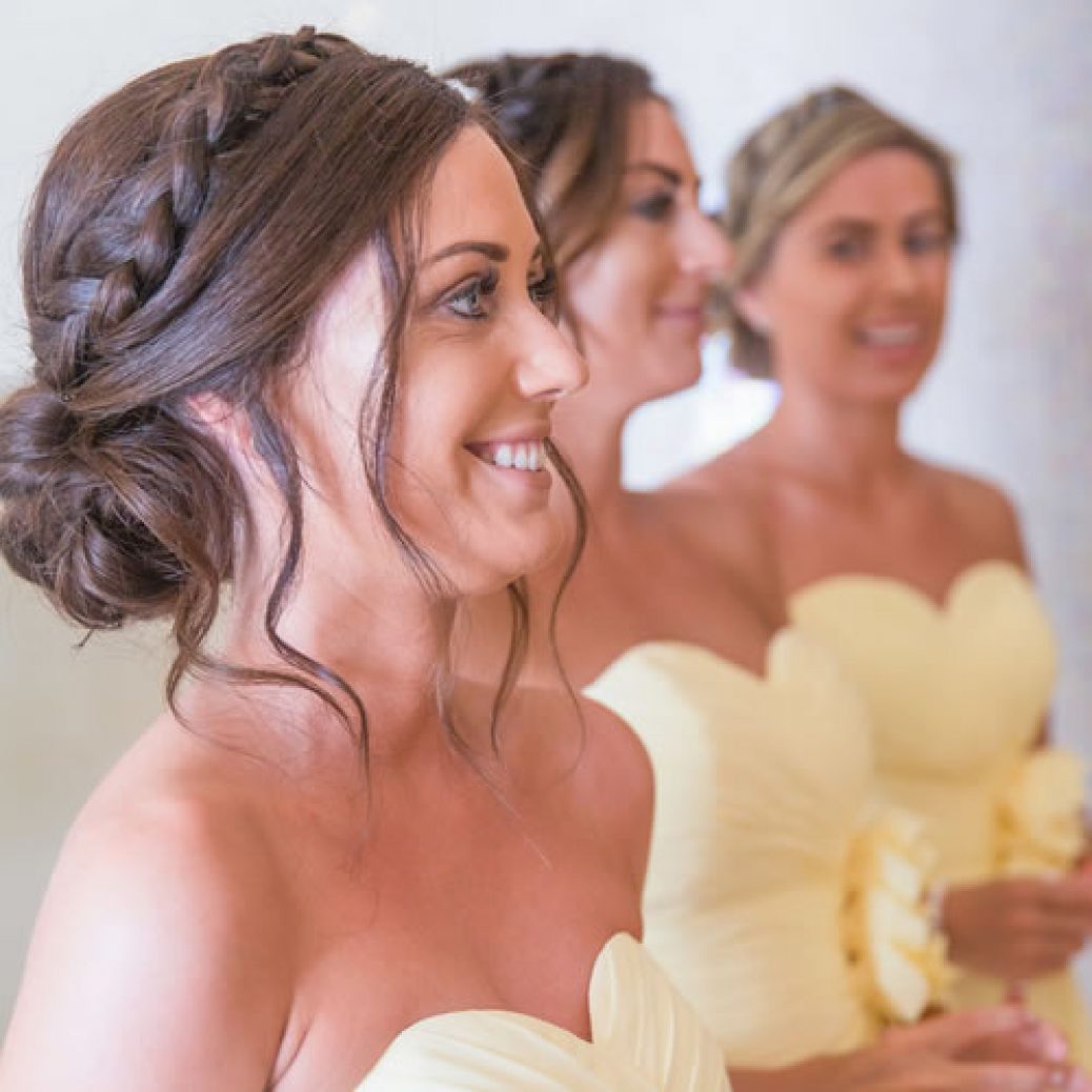 Aguas de Ibiza wedding , bridesmaids hair by Kinga Evans
